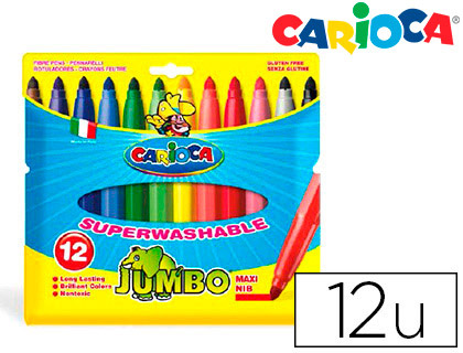 12 rotuladores Carioca Jumbo